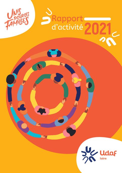couverture rapport d'activité 2021 udaf de l'Isère